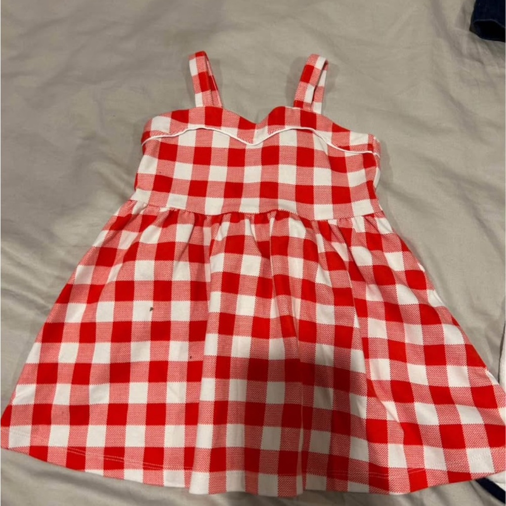 Janie and Jack Red and White Sleeveless Sundress